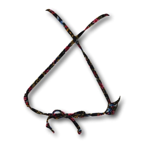 Eidon Swimwear Black Floral Adelina String Back Bikini Top Size: D Cup NWT - Picture 2 of 2